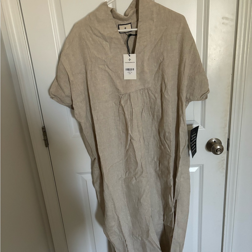 Tuckernuck Turlington Caftan - Natural Linen (L)